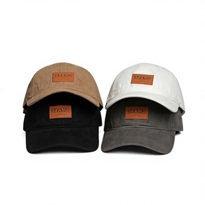 Casquette de baseball de haute qualité en gros pour enfants, hommes et femmes, avec logo personnalisé, motif Argyle brodé à la main, style streetwear, patch en cuir - Product Image 1