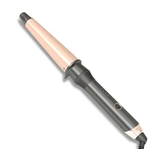 2023 Top Sale Professional Ceramic Barrel Hair Curler Portable LED Display Temperatures Deep Wave Curler Iron PTC Heater
