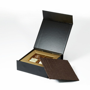 Candy <strong>Chocolate</strong> Sugar Food Grade Packaging Foldable Embossed Gift <strong>Box</strong> Custom Logo Black <strong>White</strong> Gold Cardboard Divider Empty <strong>Box</strong> - Product Image 2
