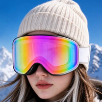 Nouvelles lunettes de ski anti-buée à double couche pour hommes et femmes, vente en gros, personnalisables, pour la randonnée en plein air, résistantes au vent, lunettes de ski pour la neige