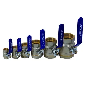 Brass Ball Valve VARTE DN15 - DN100 Iron Ball And Handle Threaded WOG Brass Ball Valve