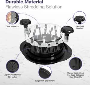 Desmenuzador de Pollo de Plástico Ecológico 2024, Herramienta Grande para Desmenuzar Pechuga de Pollo, Máquina Desmenuzadora de Carne con Mango Giratorio para Cerdo y Res - Product Image 3