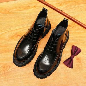 Chaussures de luxe pour hommes en cuir véritable imperméables, faites à la main, sur mesure, à lacets, bout rond, formelles, pour affaires, automne, haute qualité - Product Image 6