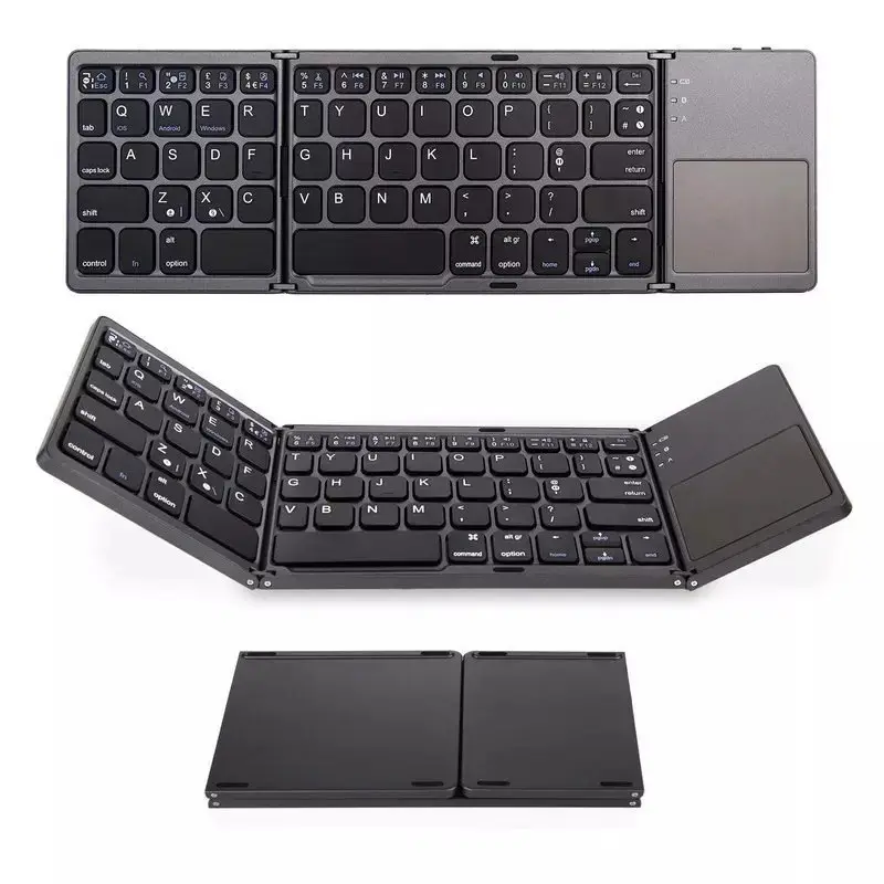 B033 Bluetooth Wireless tre tastiera pieghevole computer ufficio muto ultra-sottile portatile tastiera tre sistema