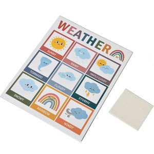 Tarjetas de Cartulina con Laminado Mate Personalizadas para Educación Temprana, Diseño Simple de Tarjetas de Papel Cognitivas para Jardín de Infancia - Product Image 1