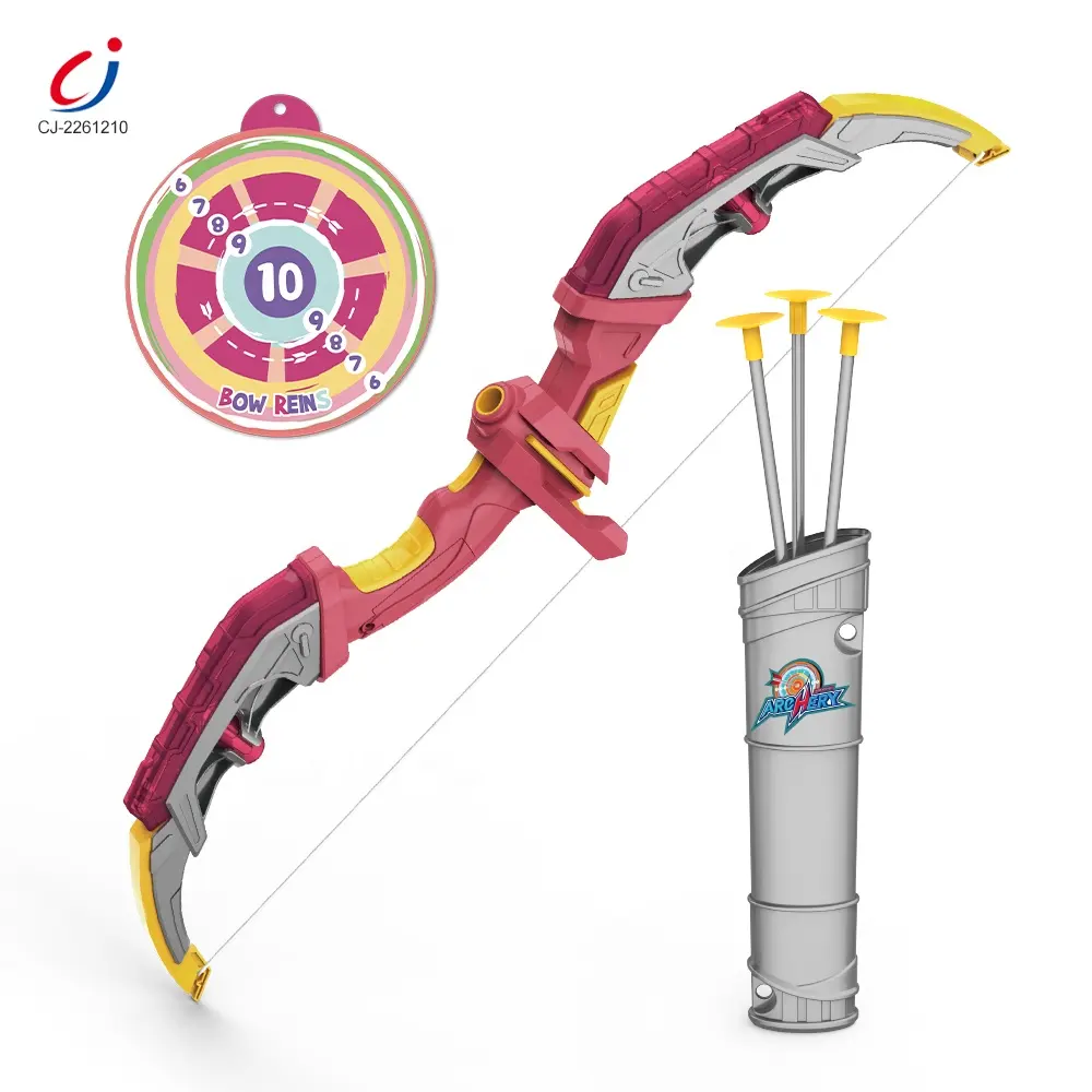 Chengji-Juego de tiro con arco y flecha para niños, juguete de arquería para deportes al aire libre