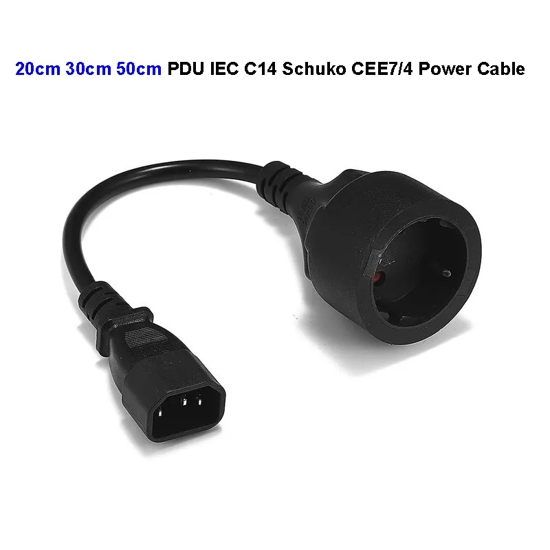 UPS cable IEC C14 mains power plug BS1363 30cm female male to 13A socket