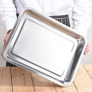 High Grade Luxury Multifunction Home Use Stainless Steel Premium High Food Dinner Tray