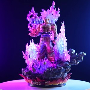 Figura Anime Super Goku de 35cm, figura <span class=keywords><strong>Gogeta</strong></span>, bolas de dragones, Super Saiyan, Sun Wukong GK, versión Heterocolor del modelo Awakening - Product Image 4