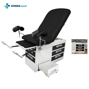Mesa de Exploración y Operaciones Ginecológicas Eléctrica de Acero, Cama de Hospital con Altura Ajustable y Cajones para Uso Clínico y Médico - Product Image 1