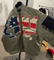Chaqueta Bomber Casual Gruesa y Holgada Personalizada para Hombre, con Bordado, Estilo Piloto, Acolchada de Algodón, con Cremallera y Resistente al Viento
