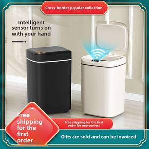 Cubo de basura inteligente con Sensor automático de gran capacidad de 16L, tapa abierta con manos libres para el hogar, oficina, sala de estar sencilla, cocina - Product Image 5