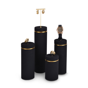 Bộ giá đỡ trưng bày trang sức cao cấp Jinsky Luxury, chất liệu kim loại và sợi microfiber, dành cho nhẫn, khuyên tai, mặt dây chuyền, vòng cổ, lắc tay, cửa hàng trang sức. - Product Image 6