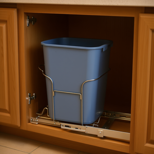 Contenedor de Basura Extraíble de 35L, de Plástico Resistente, para Gabinete de Cocina, con Asa Deslizante y Kit de Montaje - Product Image 2