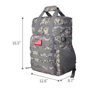 حقيبة ظهر كبيرة معزولة للغداء للاستخدام الخارجي والمكتبي، حقيبة تبريد مع صندوق غداء وجيوب للزجاجات، حقيبة ظهر قابلة للتخصيص للنزهات والرحلات - Product Image 2