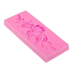 Stampo in Silicone a forma di ghirlanda di fiori rosa adorabile carino