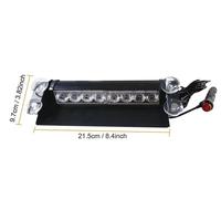 Luz Estroboscópica de Emergencia de 12V con 8 Ventosas para Montaje en Parabrisas, Intermitente Roja y Azul para Coche, Camión, Grúa, Baliza