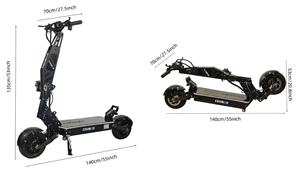 สกู๊ตเตอร์ไฟฟ้า Geofought R7 รุ่นปี 2026 ขนาด 11 นิ้ว สำหรับขับขี่ออฟโรด แรงดัน 60V 72V แบตเตอรี่ 30AH 40AH ระยะทางวิ่งไกล 60-120 กม. พับเก็บได้ สำหรับผู้ใหญ่ - Product Image 3