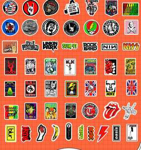 200 Miếng Dán graffiti âm nhạc vali Guitar Xe hơi đồ trang trí máy tính miếng dán chống nước có thể tháo rời - Product Image 5