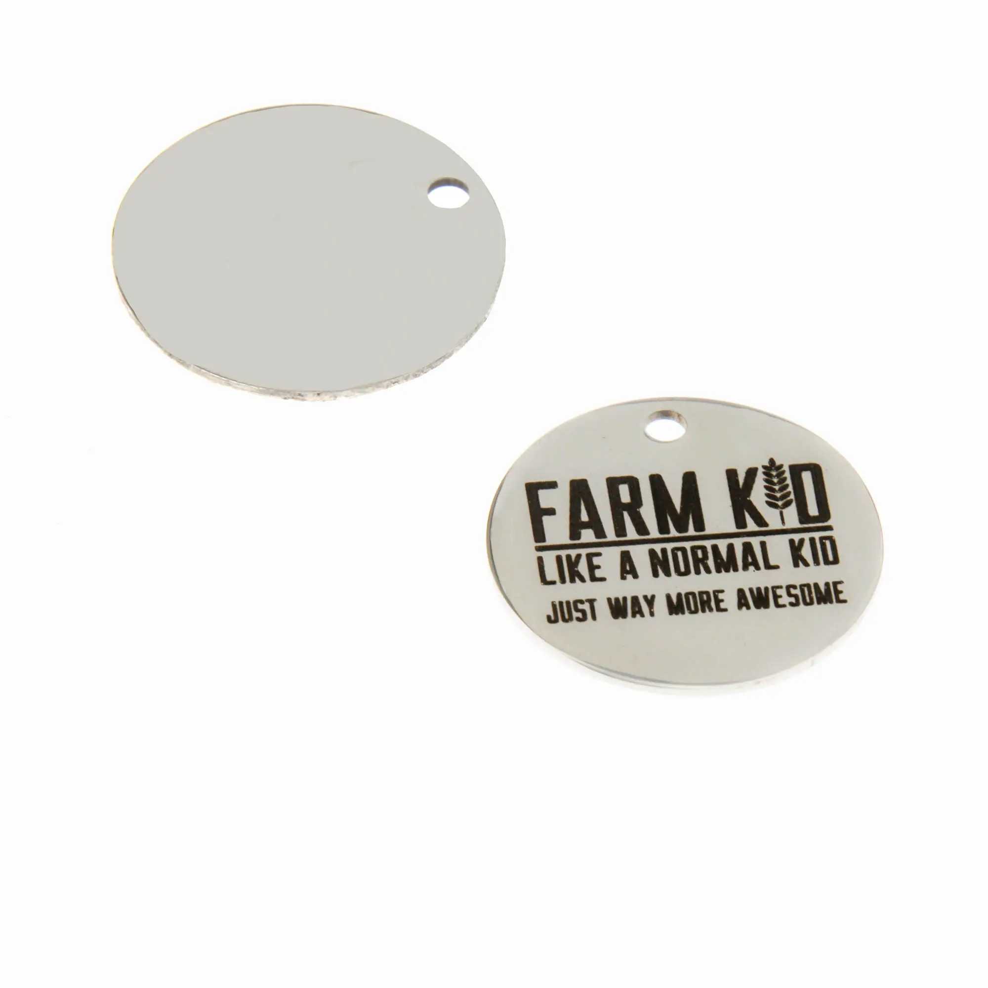 20mm Farm Kid Charm wie ein normales Kind war einfach mehr Awesome Disc Message Stahl Anhänger Diy für die Schmuck herstellung