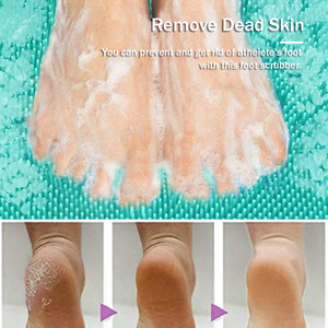 Silikon-Dusch fuß wäscher bürste Kunststoff-Bade bürste zur Bein reinigung und Massage der Fuß zirkulation - Product Image 6