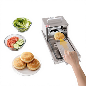 Trancheuse manuelle commerciale de pains à hamburger en acier inoxydable pour table – Outil de traitement du pain - Product Image 3