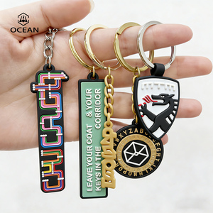 Porte-clés en PVC de style américain, design indépendant, porte-clés personnalisé, logo en PVC - Product Image 2