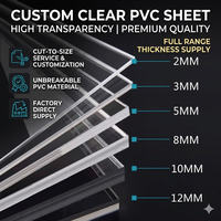 Plaque en PVC transparente rigide et flexible sur mesure, épaisseurs 1mm, 2mm, 3mm, 5mm, 10mm, anti-rayures, pour enseignes et artisanat