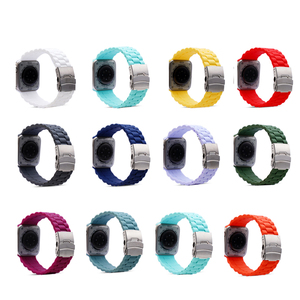 OEM/ODM YUNSE, nuevos productos, correa de reloj deportiva de silicona resistente al agua, pulsera de goma suave, correa de reloj con hebilla desplegable - Product Image 2