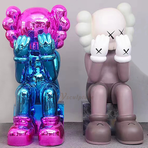 3D lớn ngoài trời sợi thủy tinh điêu khắc tùy chỉnh kích thước cuộc sống phim hoạt hình phim hoạt hình mạ điện nhựa bức tượng hình trang trí - Product Image 5