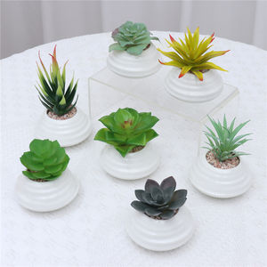 กระถางสีขาวปลูกพืชเทียมขนาดเล็กสำหรับตกแต่งโต๊ะในบ้าน - Product Image 6