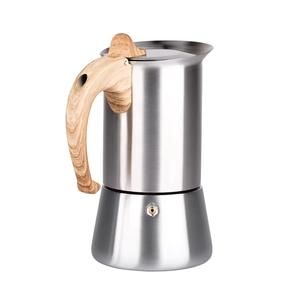 Nouveau Design Grande Capacité Maker 300/600/900ML Individuels Moka Pot Avec Manche En Bois - Product Image 2