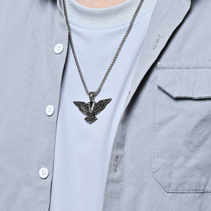 Double <b>Headed</b> Eagle Pendant Necklace Zinc Alloy Unisex Street <b>Style</b> Fashion Jewelry Chain Pendant - Product Image 3