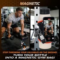 Bolsa Magnética Personalizada para Botella de Agua de Gimnasio con Bolsillo para Teléfono y Porta Tarjetas para Uso en el Gimnasio, Venta al Por Mayor de Fábrica