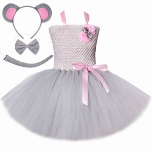 Costume <span class=keywords><strong>da</strong></span> Topolino Grigio con Tutu per Bambine, Set per Feste, Abito in Tulle con Fascia per Capelli e Accessori DP071 - Product Image 3