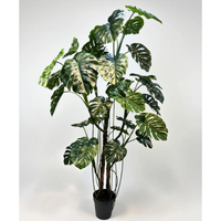 Petit paysage de mousse artificielle dans un pot en céramique Mini plantes vertes artificielles pour la décoration de bureau à domicile Terrarium artificiel Monstera