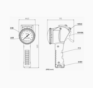 Tensiómetros Mecánicos Modelo T2 Tipo Engranaje de Malla Material Plástico Marca SG para la Industria de Cables - Product Image 4