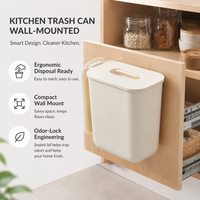 Afvalbak voor toilet, badkamer, woonkamer, wandmontage, keuken, hangende kastdeur, met deksel, opbergruimte