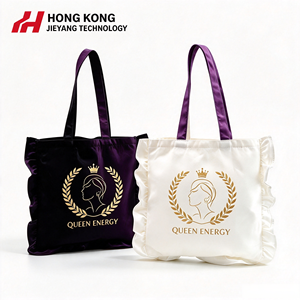 Bolso de Hombro Estético con Logotipo Personalizado, OEM, Moderno, Media Luna, para Uso Diario, Elegante, con Volantes, de Lona de Algodón - Product Image 1