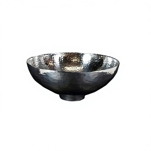 Bol à fruits secs en acier inoxydable martelé, design classique, qualité supérieure, forme décorative, pour servir les aliments dans les hôtels et les mariages - Product Image 1