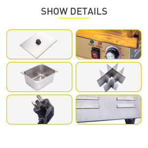 プロの電気ダブルベイスン18長方形グリッドおデン鍋料理関東料理 - Product Image 6