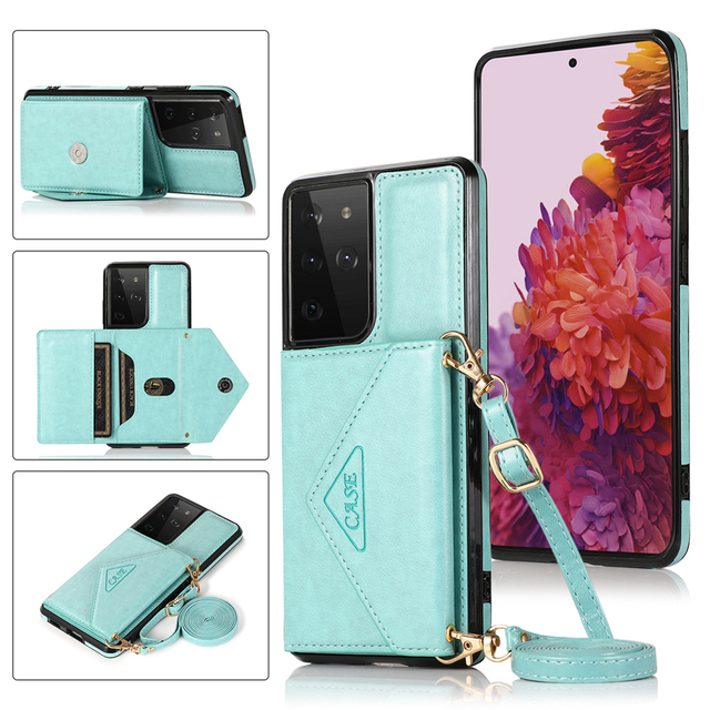 Premium Leather Phone Case for Samsung for Galaxy Note 20 Ultra S21 Ultra 5G Note 8 9/Note 10+ Cell Phones