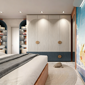 Armario de Madera Maciza Personalizado BALOM para Dormitorio, Muebles para Habitación Infantil con Amplio Espacio de Almacenamiento y Estantes Ajustables - Product Image 1