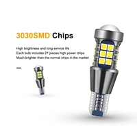 Bombilla LED T15 Canbus 2016 24SMD W16W para Luz de Reversa, Sin Error, Bombilla LED T15 para Luz de Marcha Atrás