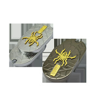 Gyroscope anti-stress en alliage de zinc usiné CNC, modèle araignée à pousser, avec précision EDM par fil