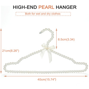 LINDON Móc Treo Bằng Nhựa Nhân Tạo Trang Trí Cao Cấp Móc Treo Nơ Ngọc Trai Cho Váy Quần Áo Len - Product Image 3