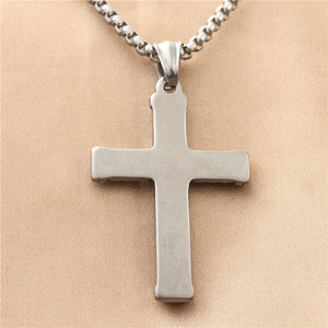 Men's Tibetan Silver <b>Cross</b> Pendant Necklace Geometric Design Retro Style 190149 - Product Image 2