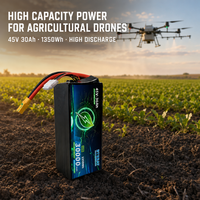 Baterai Li-ion Semi-Solid 12S 44.4V 30000mAh untuk Drone Angkut Berat & Penyelamatan Kebakaran, Bersertifikasi UN38.3 dan MSDS
