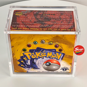 SHP UV protéger anglais Tcg <span class=keywords><strong>pokemon</strong></span> cartes Booster boîte jeu de cartes acrylique vitrine pour diamant et perle Base ensemble Booster boîte - Product Image 1