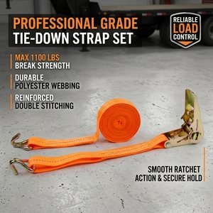Correas <span class=keywords><strong>de</strong></span> Amarre <span class=keywords><strong>de</strong></span> Carga Resistentes <span class=keywords><strong>de</strong></span> Poliéster con Certificado <span class=keywords><strong>GS</strong></span>, Personalizadas, <span class=keywords><strong>de</strong></span> 1 Pulgada, con Ganchos en S - Product Image 1